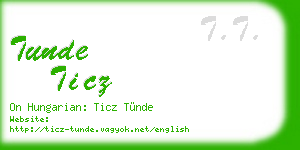 tunde ticz business card