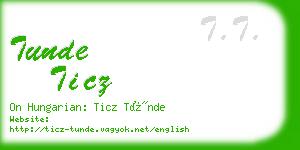 tunde ticz business card